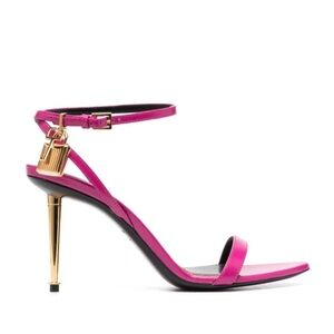 Women’s Tom Ford pink gold padlock heels, size 40